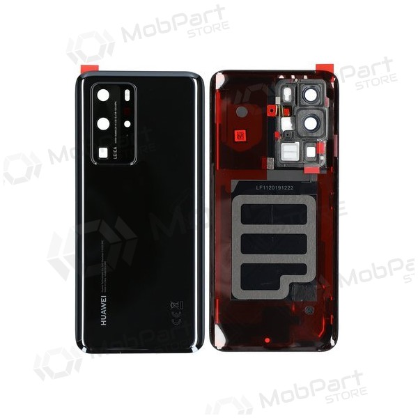 Huawei P40 Pro tapa trasera de la batería (negro) (usada grade C, original)