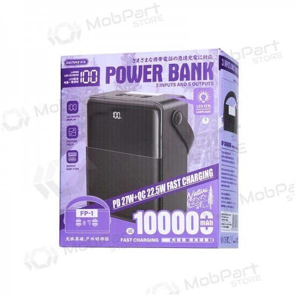 Batería externa Power Bank Remax FP-1 22.5W 100000mAh negro