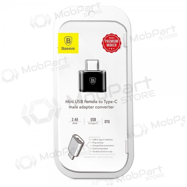 Adaptador Baseus USB-A to Type-C OTG negro CATOTG-01