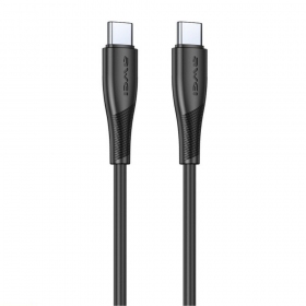 USB cable Awei CL-182C USB-C to USB-C 1.0m negro