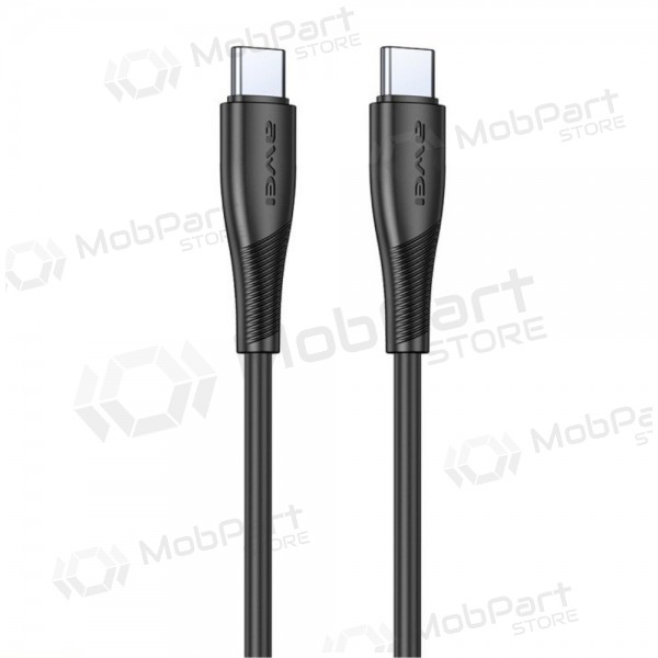 USB cable Awei CL-182C USB-C to USB-C 1.0m negro
