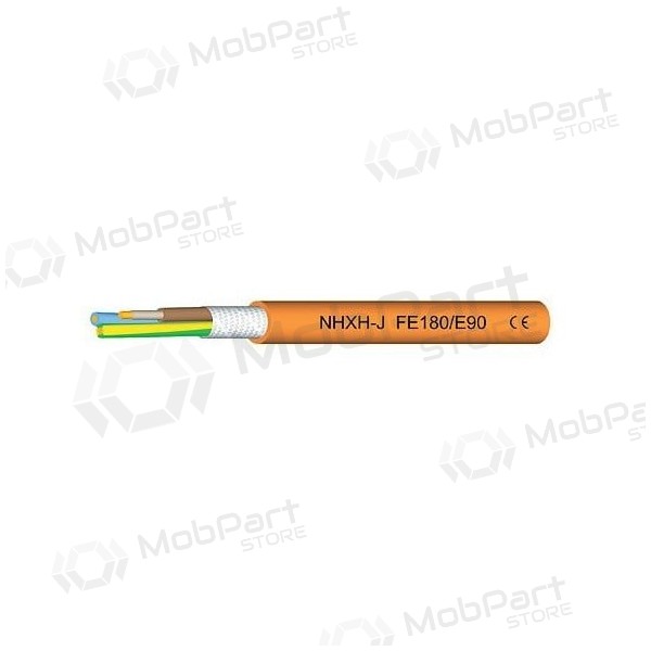 Cable de alimentación Eupen NHXH FE-180/E90 4x1.5 mm² de cobre LSZH 1 kV.