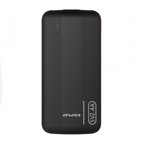 Batería externa Power Bank Awei P20K 5V/2.4A 10000mAh negro