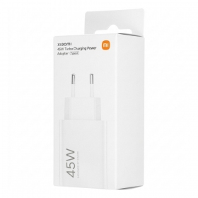 Cargador de teléfono Xiaomi Turbo Charging Power Adapter BHR07SLEU 45 W USB-A PD blanco