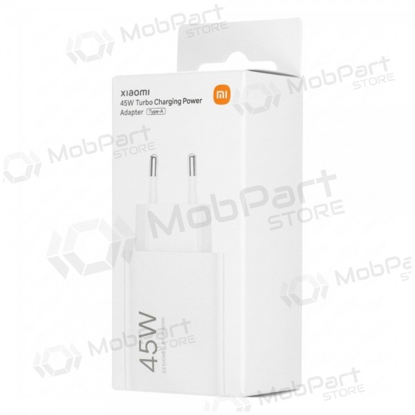 Cargador de teléfono Xiaomi Turbo Charging Power Adapter BHR07SLEU 45 W USB-A PD blanco