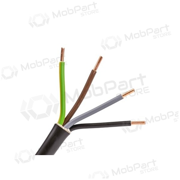 Cable de potencia Lietkabelis CYKY 5x10 mm² PVC 450/750 V monolítico.