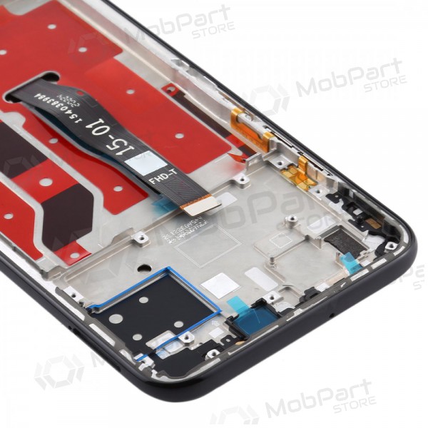 Huawei P40 Lite pantalla (negro) (con un marco) (usada grade A, original)