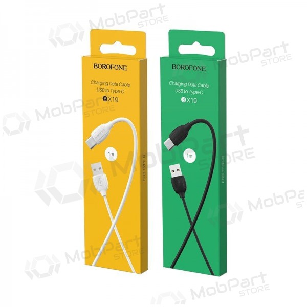 USB cable Borofone BX19 USB-A to USB-C 1.0m negro