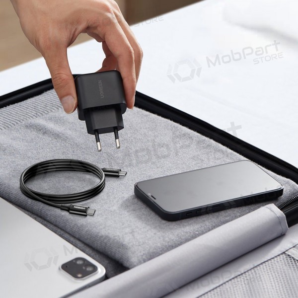 Cargador buitinis Ugreen CD250 USB-C 25W + USB-C cable 2.0m negro