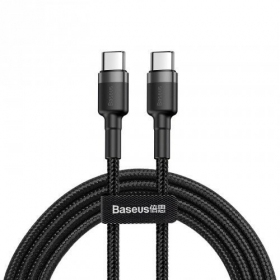 Cable Baseus Cafule PD Type-C - Type-C 3.0A 60W (gris-negro) 1.0m CATKLF-GG1