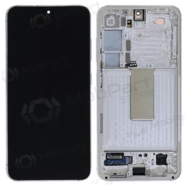 Samsung Galaxy S23 pantalla (kreminė) (con un marco) (original)