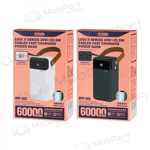 Batería externa Power Bank Remax RPP-565 22.5W 60000mAh gris