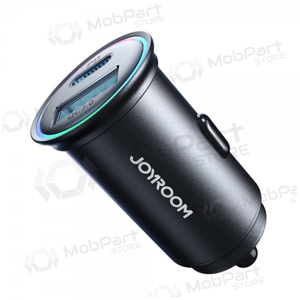 Cargador automobilinis Joyroom JR-CCN04 USB-C/USB-A 60W negro