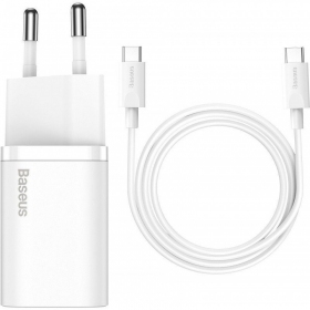 Cargador buitinis Baseus Super Si 25W + Type-C 1.0m blanco TZCCSUP-L02