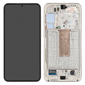 Samsung Galaxy S23+ pantalla (kreminė) (con un marco) (original)