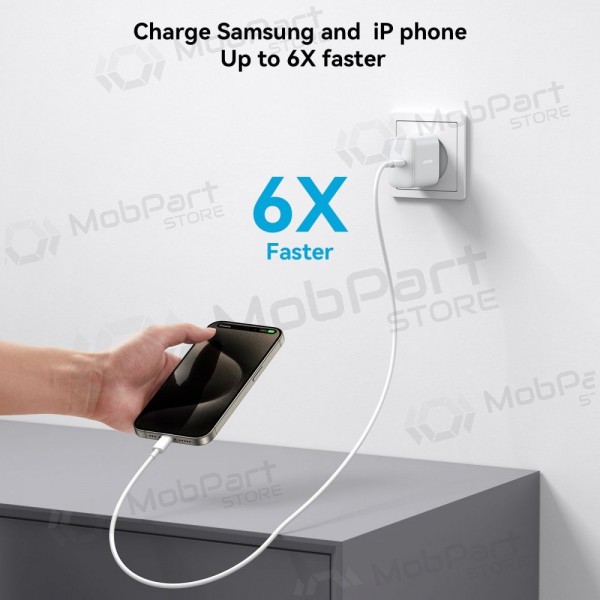 Cargador Joyroom JR-TCF24 USB-C PD30W + USB-C to USB-C cable 1.0m blanco