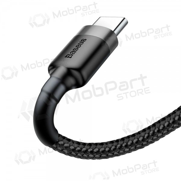 Cable USB Baseus Cafule Tipo C 2m 2A (gris-negro) CATKLF-CG1