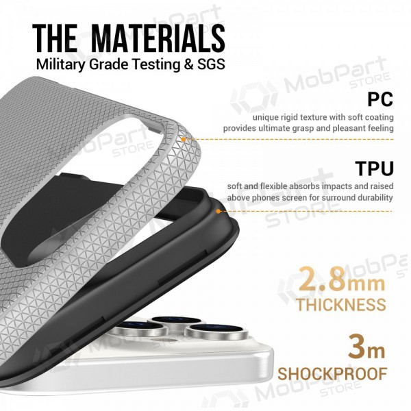 Apple iPhone 15 Pro funda „Perfectionists“ (plata)