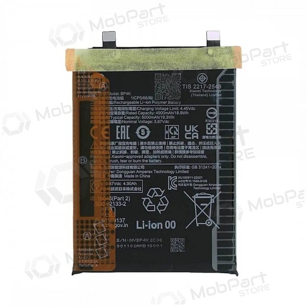 Akumuliatorius original Xiaomi Redmi Note 12 Pro 5G/Poco X5 Pro 5G/Poco F5 5G 5000mAh BP4K (service pack)