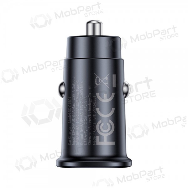 Cargador de coche Baseus GoTrip 2xUSB-C 30W negro C00072300123-01