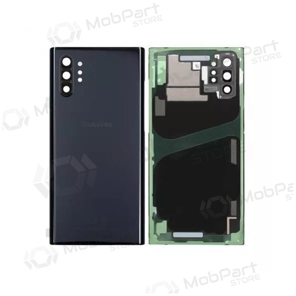 Samsung N975F Galaxy Note 10 Plus tapa trasera de la batería negro (Aura Black) (usada grade C, original)