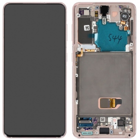 Samsung Galaxy S21 5G pantalla (violeta) (con un marco) (original)