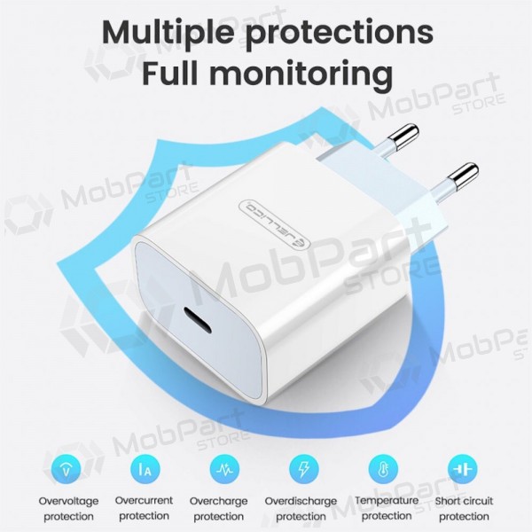 Cargador Jellico AK180 20W USB-C + USB-C to Lightning cable 1.0m blanco