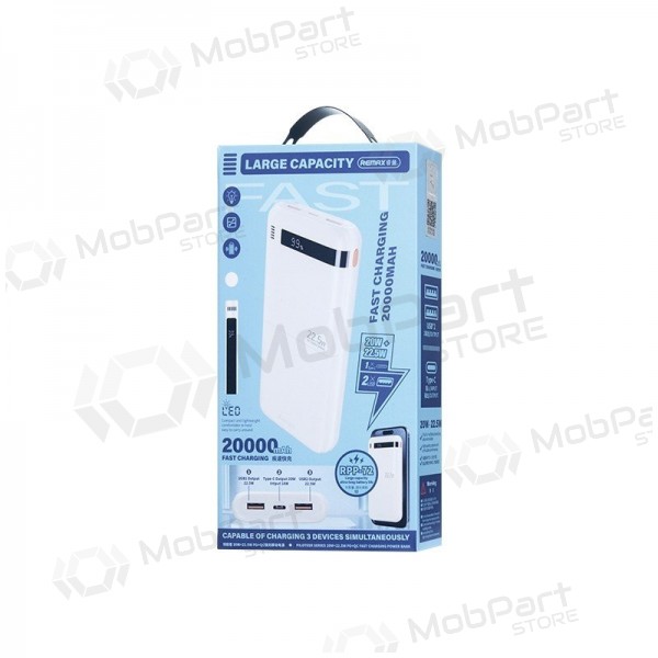 Batería externa Power Bank Remax RPP-72 22.5W 20000mAh negro