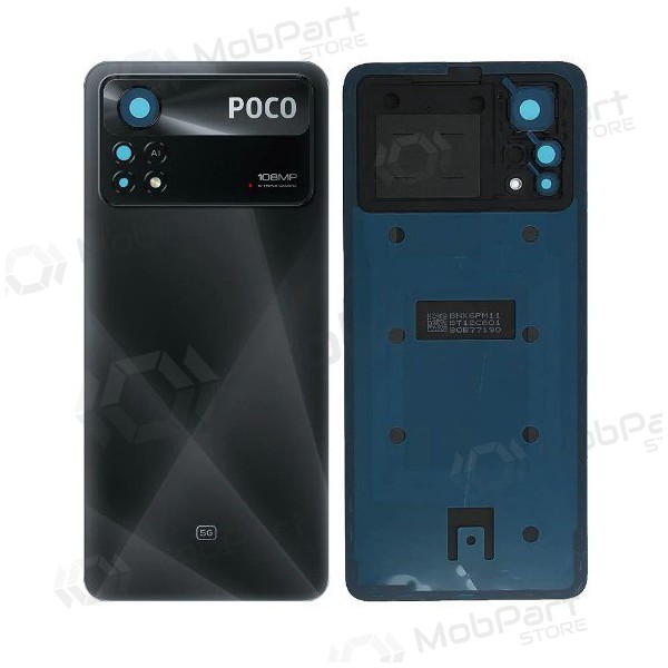 Xiaomi Poco X4 Pro 5G tapa trasera de la batería (negro) (original) (service pack)