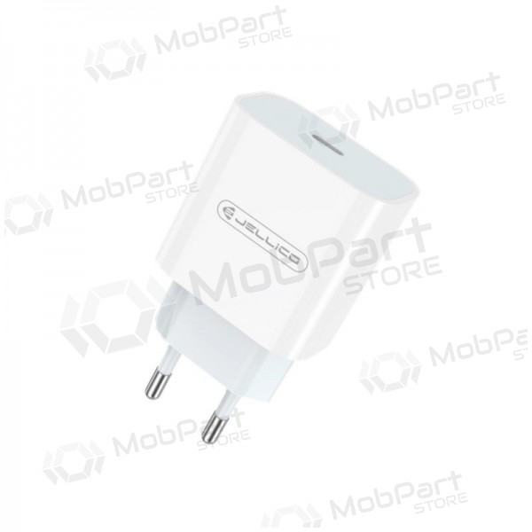 Cargador Jellico AK180 20W USB-C + USB-C to USB-C cable 1.0m blanco