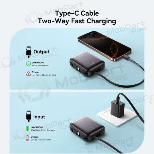 Batería externa Power Bank Joyroom JR-PBF27 22.5W Mini 10000mAh negro